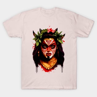 Tribal Tiki Polynesian Huntress T-Shirt